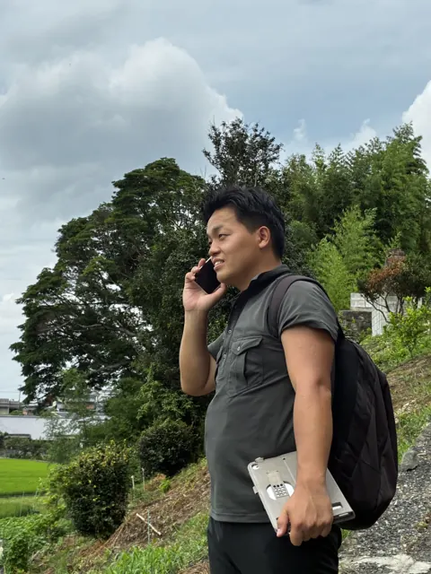 外での電話
