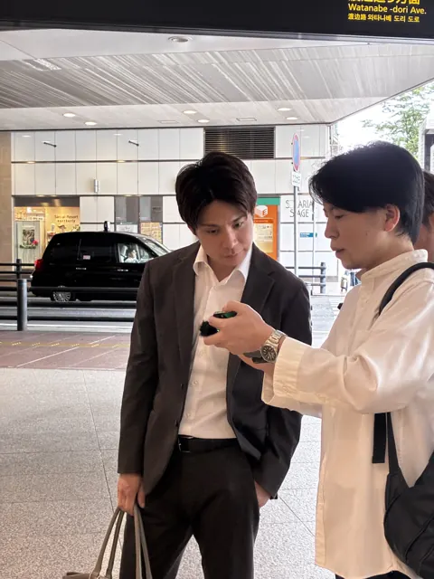 外での打ち合わせ